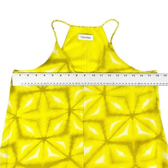 Calvin Klein Bright Yellow Asymmetrical Sleeveless Shift Dress Size‎ 6 - Picture 4 of 6